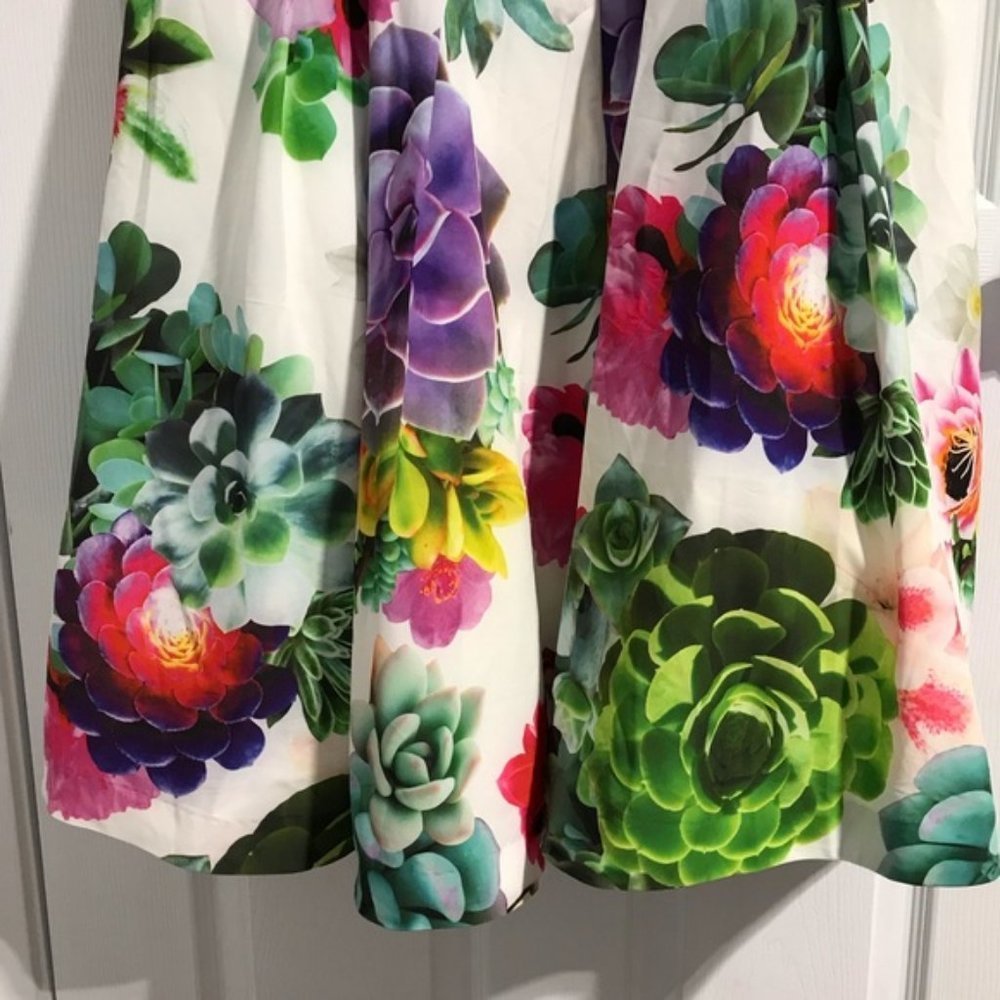 Summer Special Occasion Dress NWT City Chic succulent ivory floral XXL - Picture 9 of 16